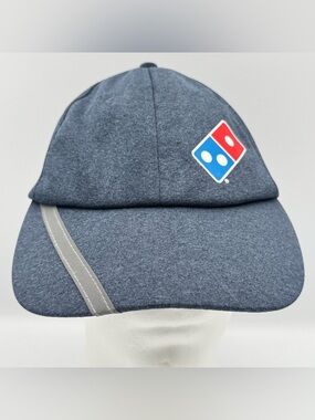 Dominos Pizza Hat  Reflective Stripe Delivery Uniform  One Size Navy Blue